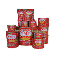 Pasta de tomate enlatada Tmt de todos los tamaños 70 G, 210 G, 400 G, 800 G, 850 G, 1 Kg, 2, 2 Kg